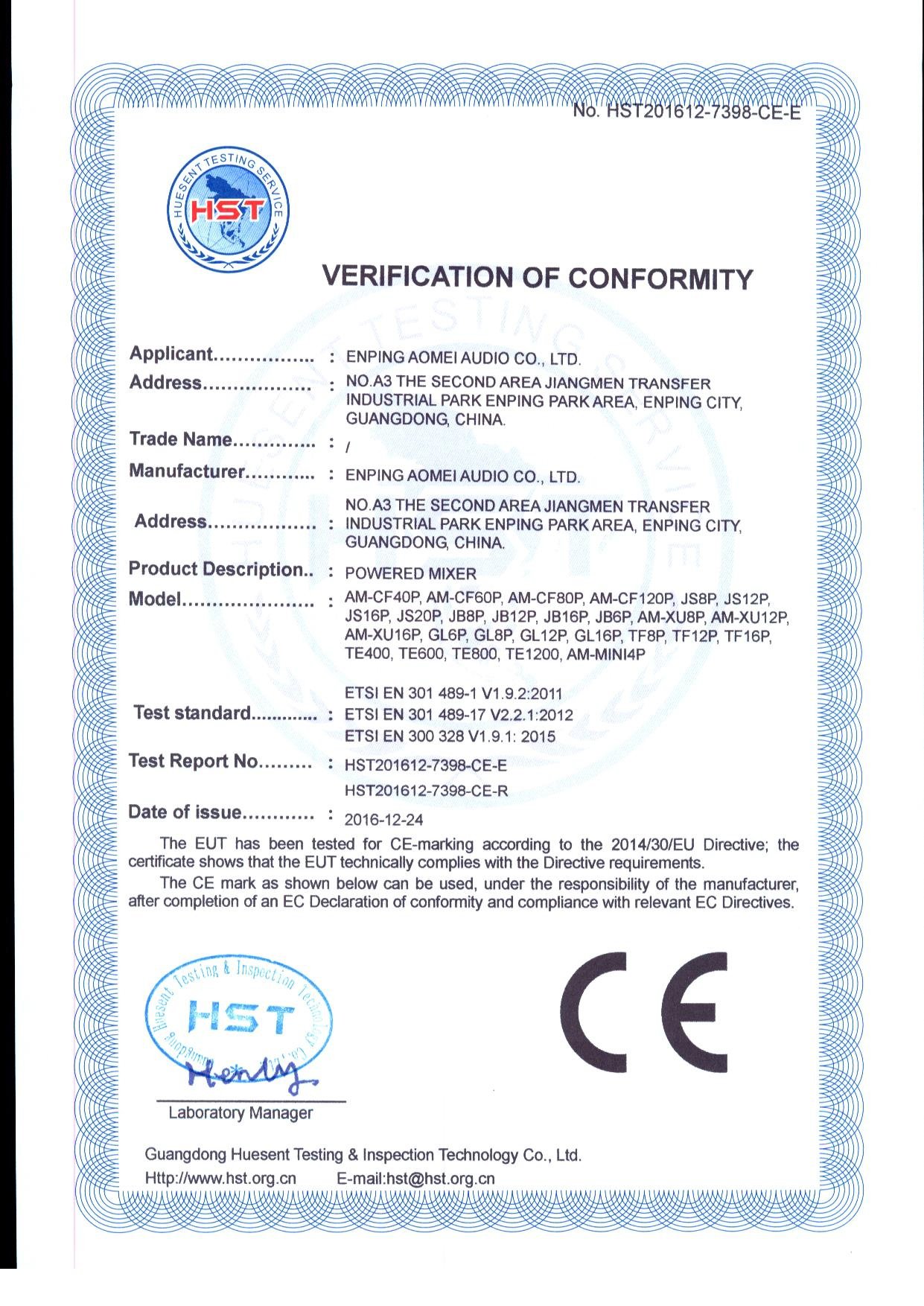 Certificado CE-E R